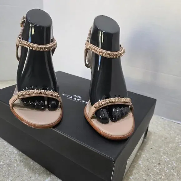 Coach Kalie Soft Shine Calf Heel/Sandal Style No. Q8258 A01146 Women's Sz 8.5M - Picture 3 of 12